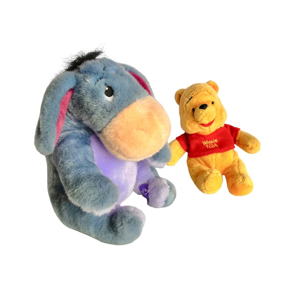 Disney Store Eeyore 10" Winnie the Pooh 8" Plush Stuffed Animal Detachable Tail - Picture 2 of 10